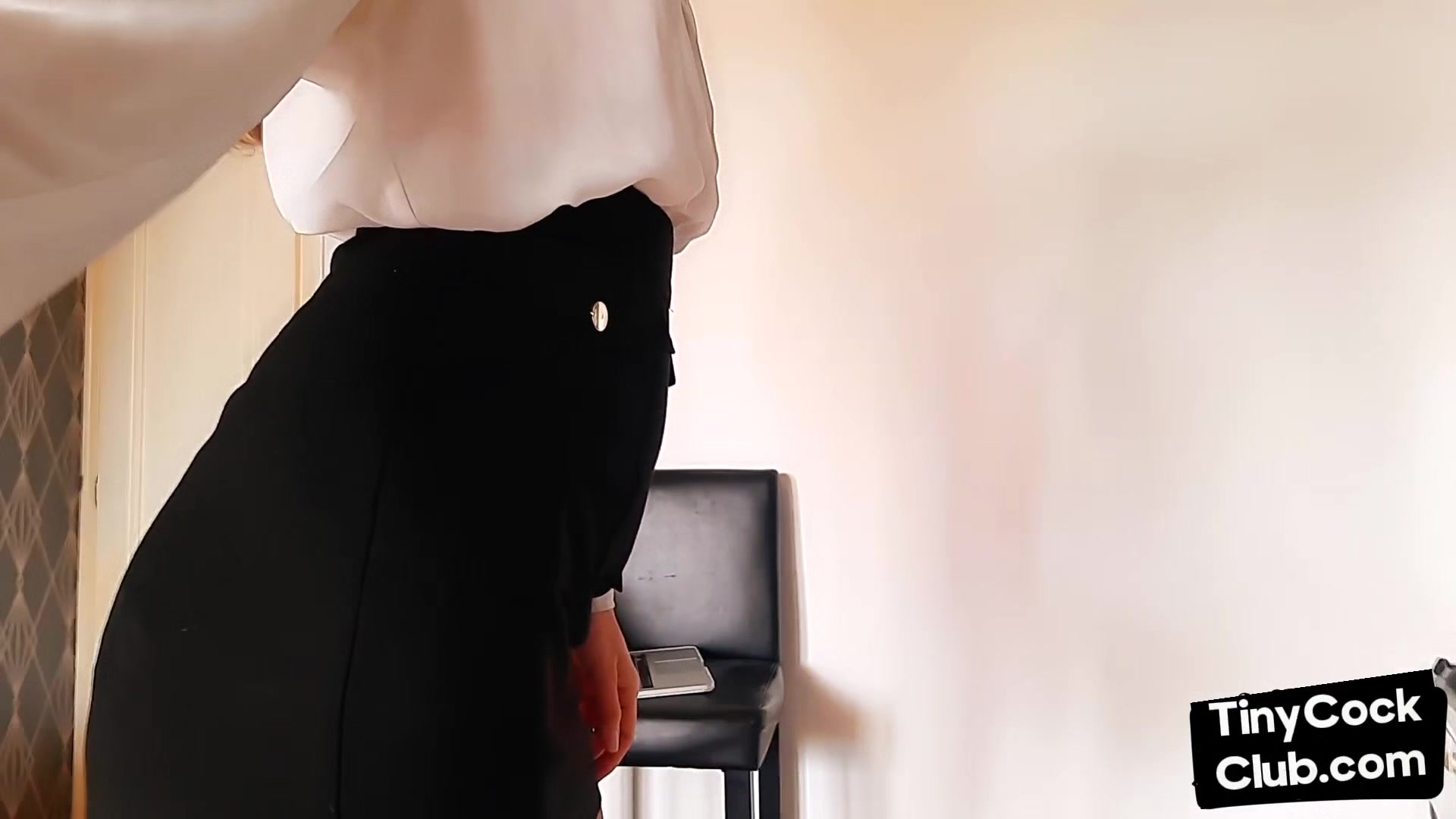 SPH femdom British babe humiliates small dick fellows