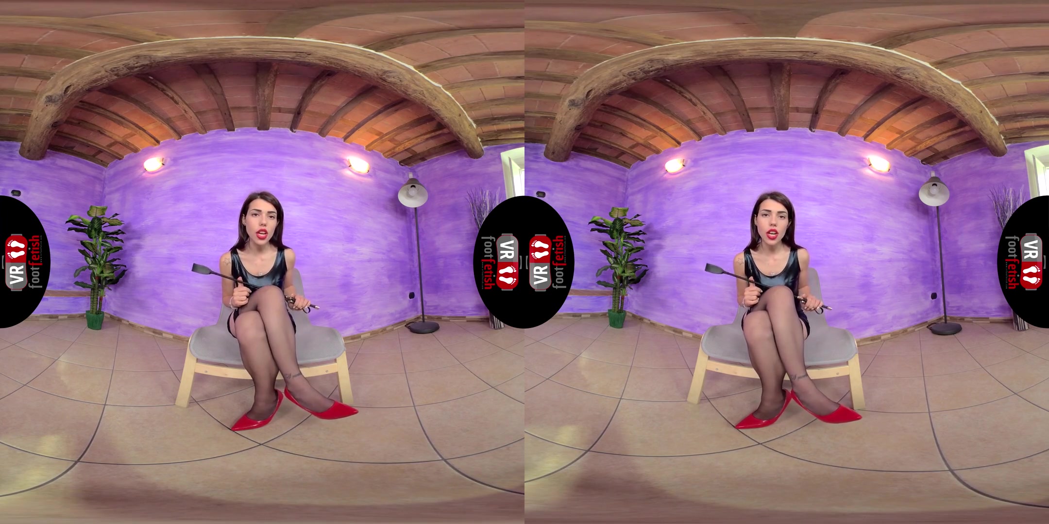 Sexy Mistress Petra Shows Off Her Amazing Feet; Foot Fetish VR Solo Nylon Stockings