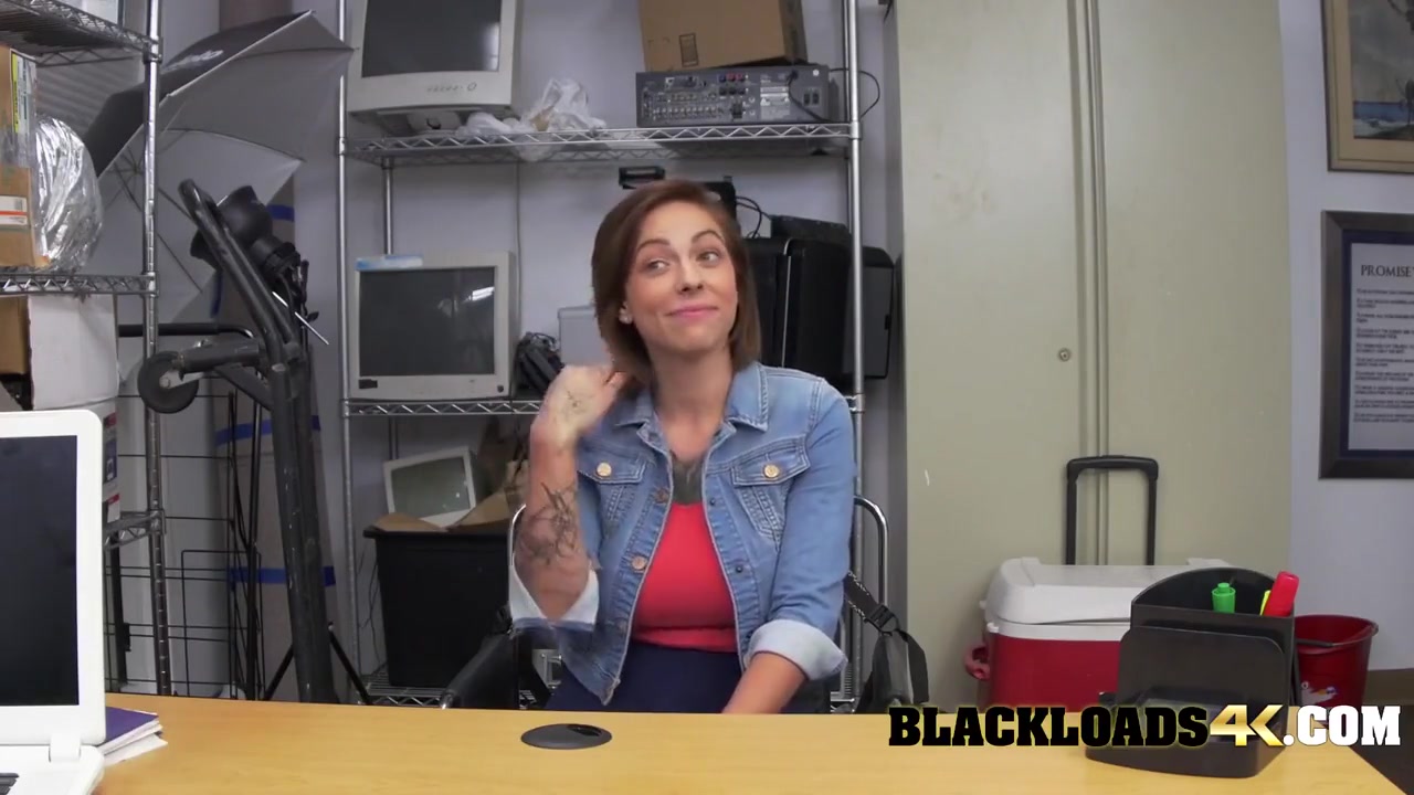 Short Haired Brunette Comes In For A Job Interview With