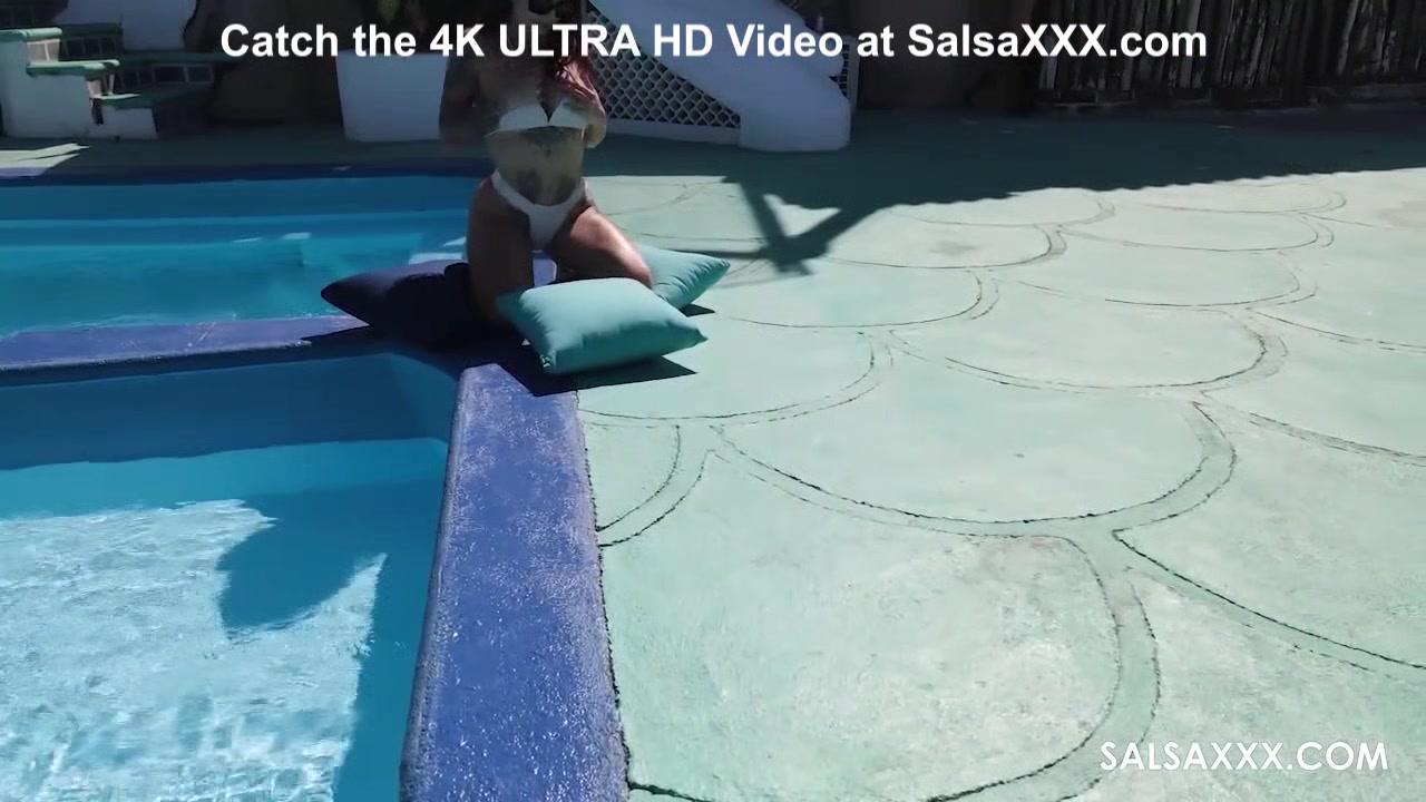 Tattooed Latina getting Freaky by the Pool - Salsaxxx