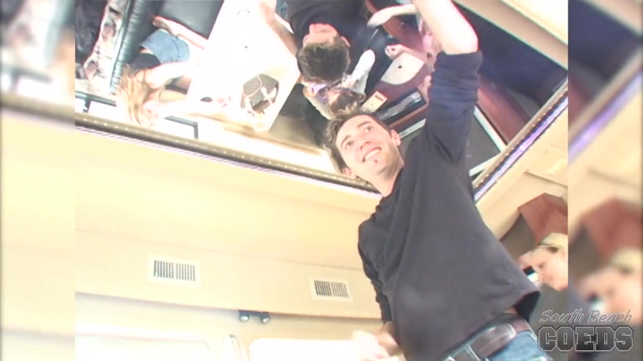 On Tour Bus with a Real Rock Band and Girls Getting Crazy and Naked - SouthBeachCoeds