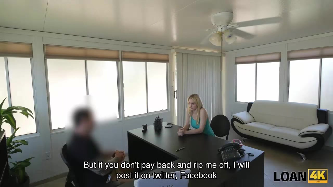 LOAN4K. Man grabs camera and organizes porn casting in loan agency