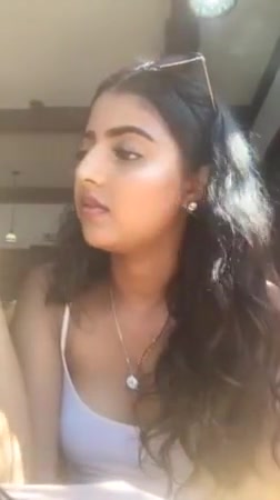 Indian girl talking on livestream