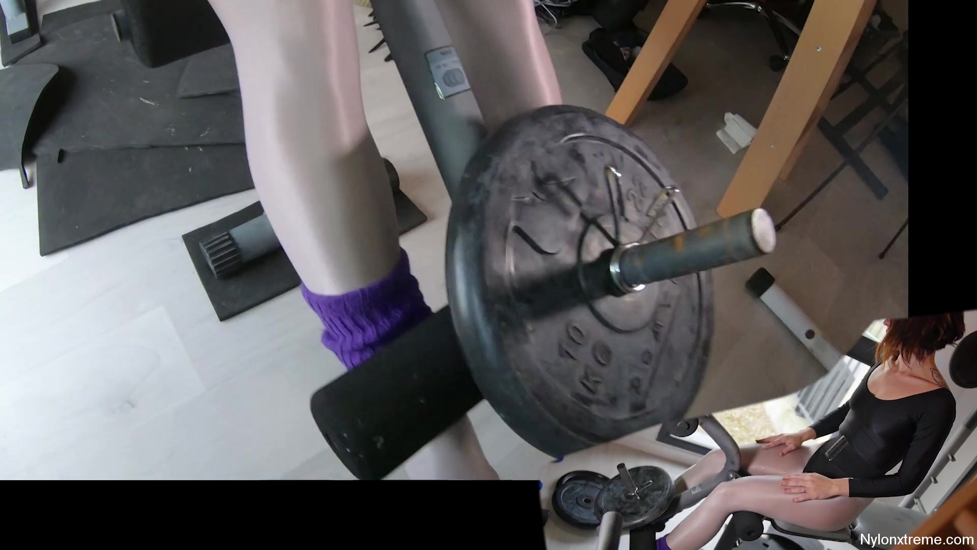 127 Blowjob At Gym Workout In Leotard And Pantyhose - Sex Movies Featuring Sexy Tights