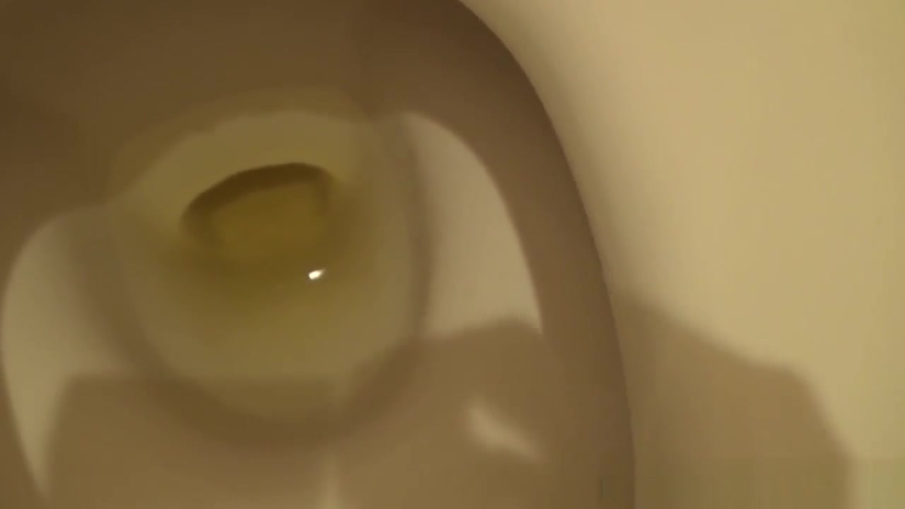 Hairy teen 18+ Pees In Toilet