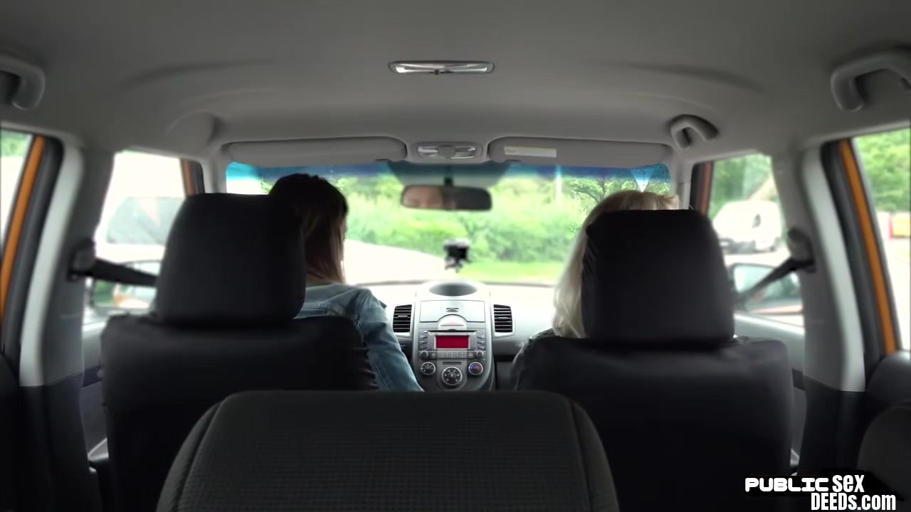 Cardriving dyke pussy licked and toyed by tutoring MILF