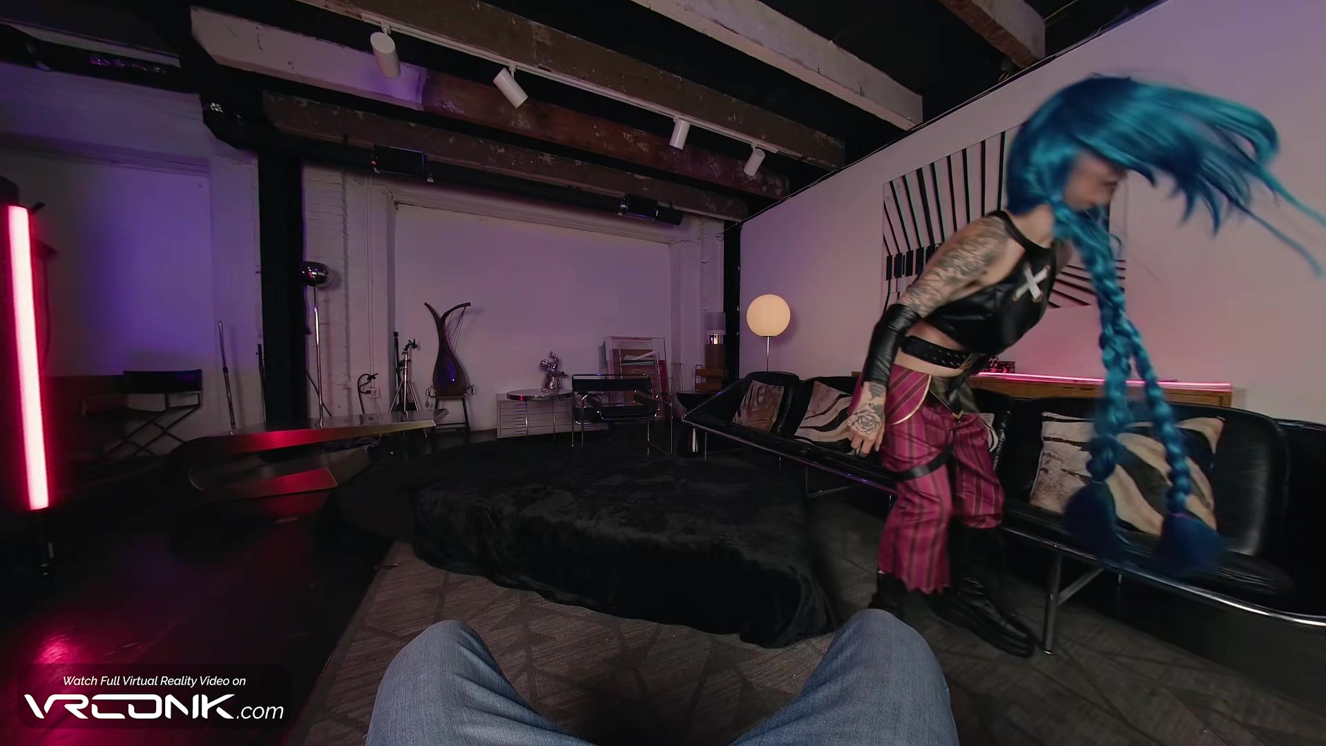 VR Conk League Of Legends Jinx A sexy teen 18+ Cosplay Parody with Stevie Moon In HD Porn
