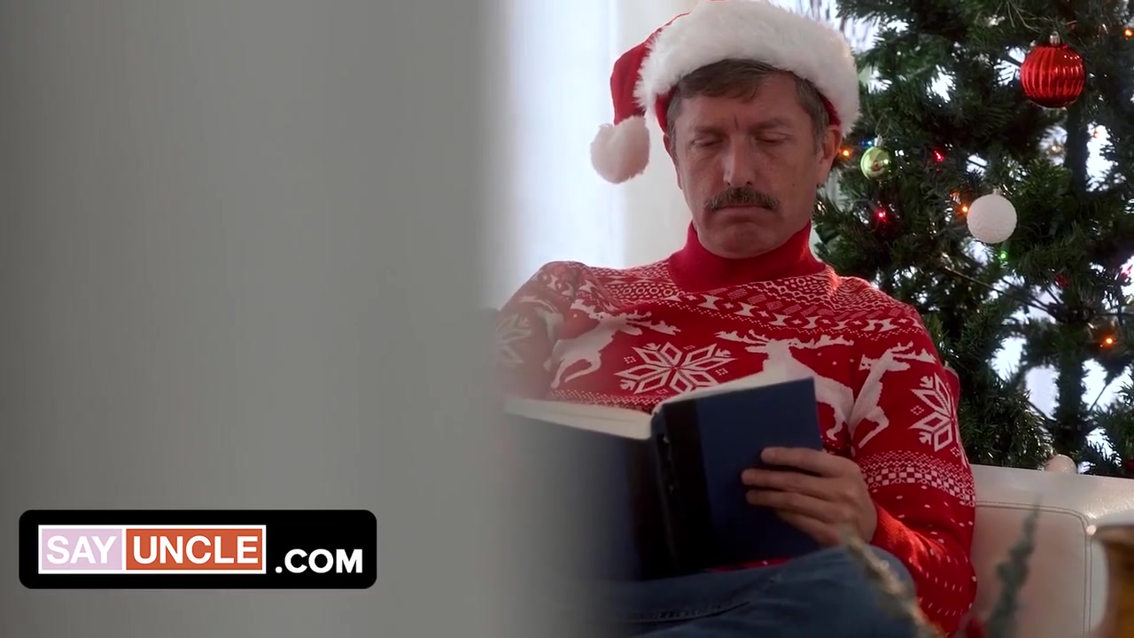 Christmas Eve Seduction: Stepdad Fucks His Restless And Dumps A Load On His Asshole With Ryan St Michael
