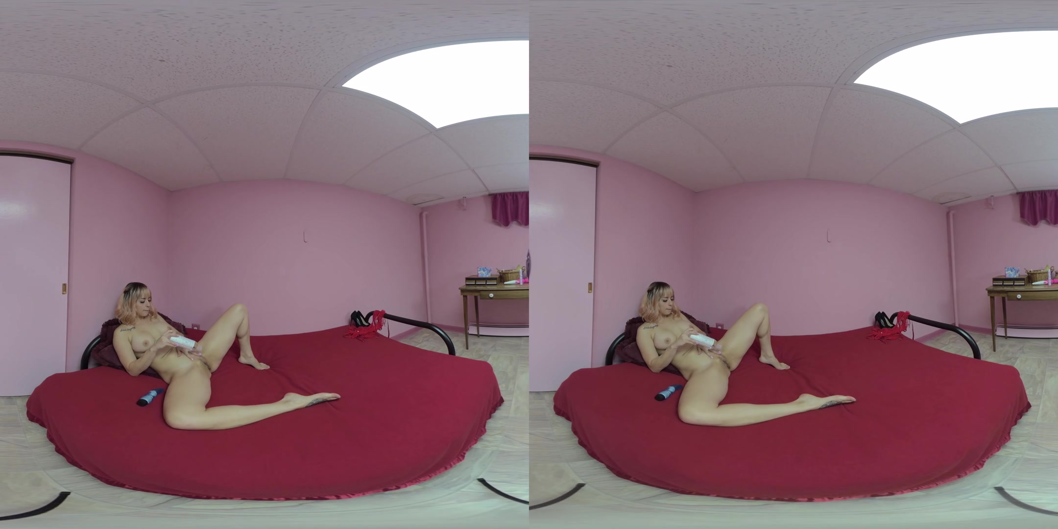 Ashenn Fire Strips Off Her Lingerie To Play With A Dong - ChickPassVR
