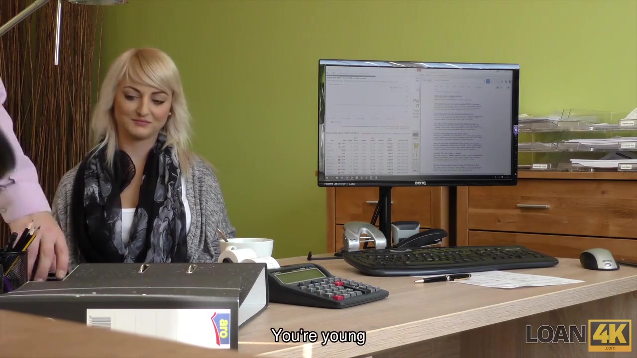 LOAN4K. Passionatre fucking on the table in office of loan manager