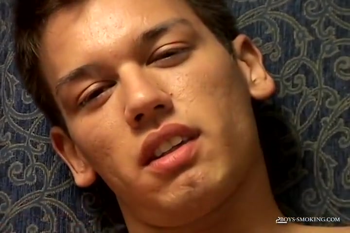 Skinny Latino Jordan Smoking While Wanking His Cock Solo