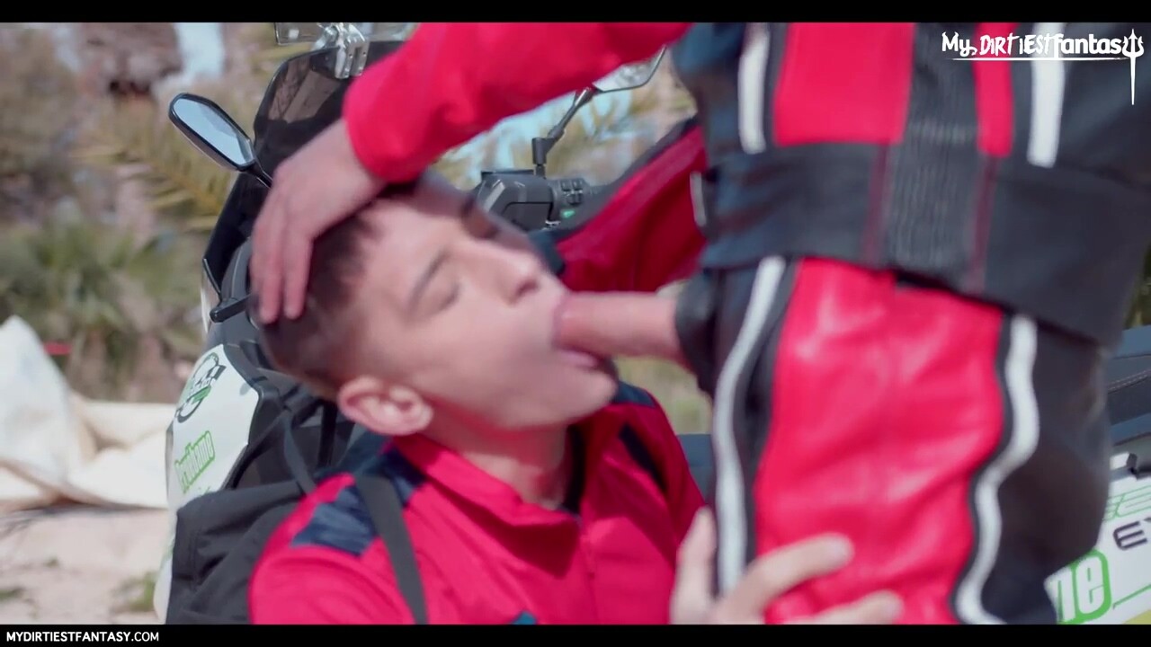 Biker boy cock sucking
