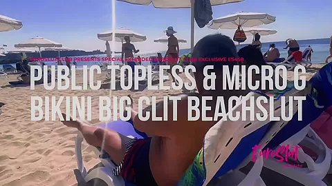 Public Topless And Micro G Bikini Big Clit Beachslut Es458 - Sex Movies Featuring Euroslut