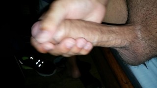 Well hung latino jerks off his monster cock