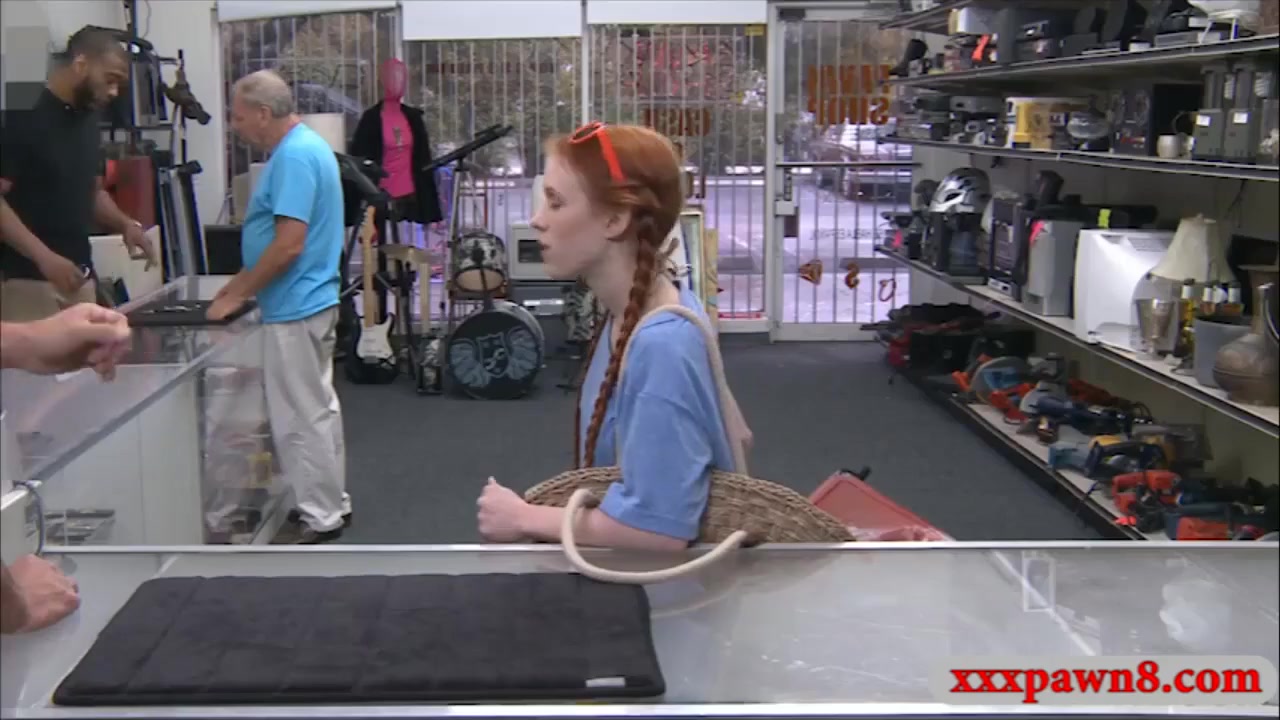 Very Tiny Redhead Babe Gets Pounded At The Pawnshop