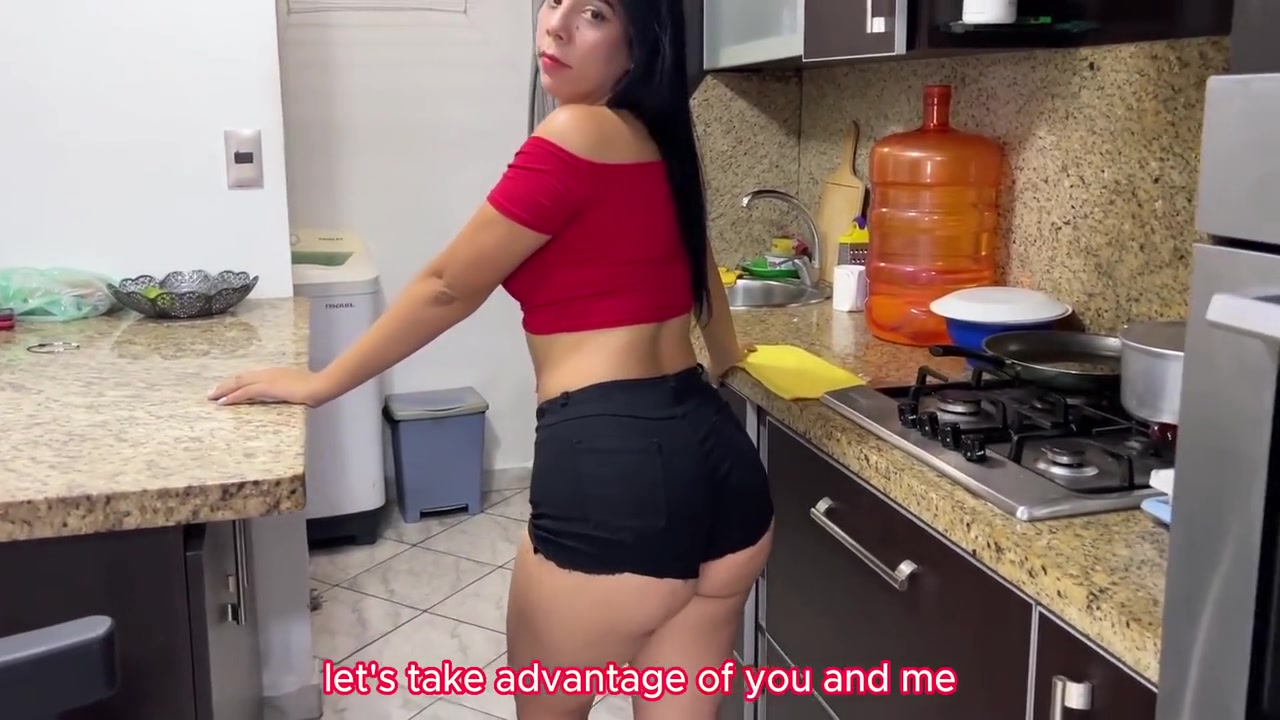 I Love To See My Beautiful Milf Caregiver Cooking Wears Sexy Short Shorts And Has A Huge Ass