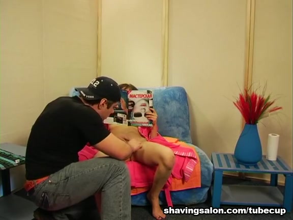 Adorable babe gets hardcore treatment in shaving salon
