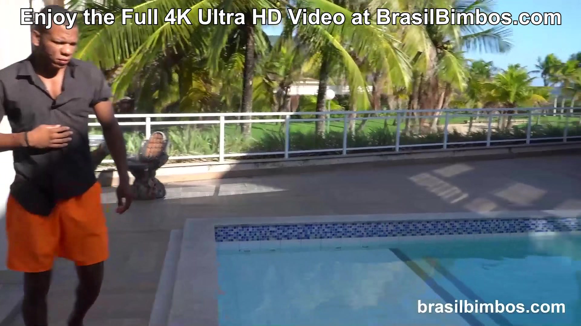 BrasilBimbos Larissa Leite Surprise Interracial Fuck by the Pool