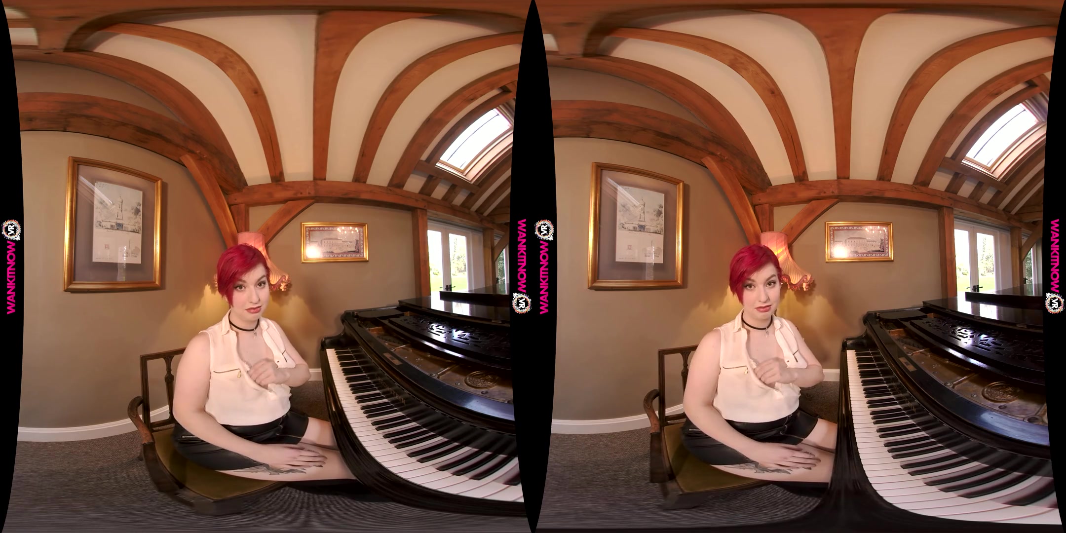 Pervy Pianist - Curvy Fingering Short Red Hair - SexLikeReal