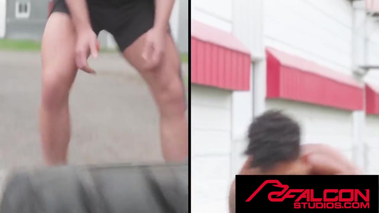 Hot Jock Takes Tractor Tire Challenge And Barebacks Hunk Ass