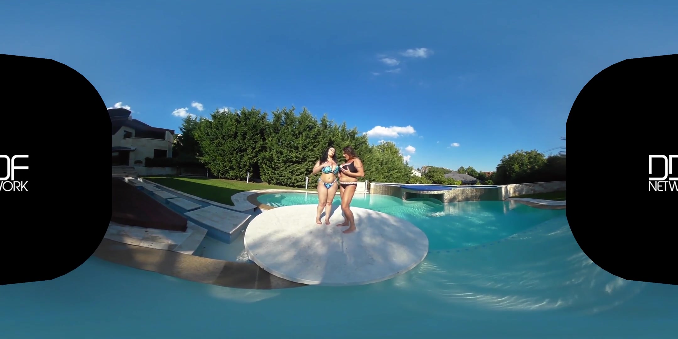 Anastasia Lux & Laura Orsolya in Big Boobs Sunshine - Wet Milfs Suck Their Massive Titties - DDFNetworkVR