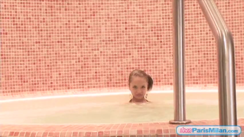 teen 18+ Paris Milan in a Bikini taking Jacuzzi just to tease you