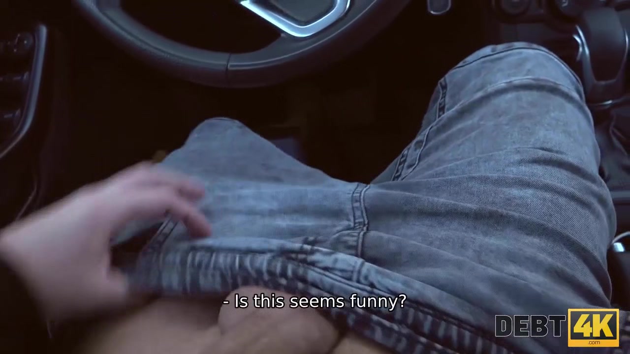 Debt4k. Nice lassie Calibri Angel glaldy sucks cock and spreads legs for debt collector