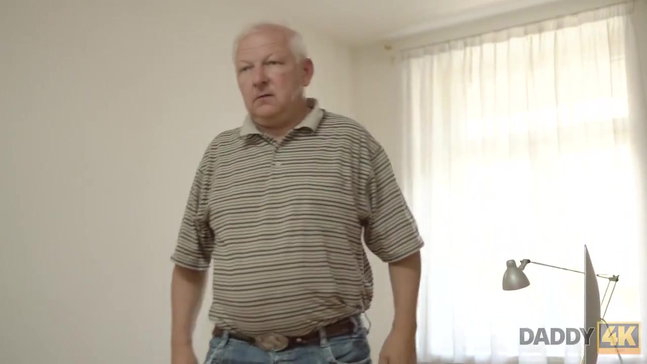 DADDY4K. Red-haired gal couldn't resist to charms of handsome old man