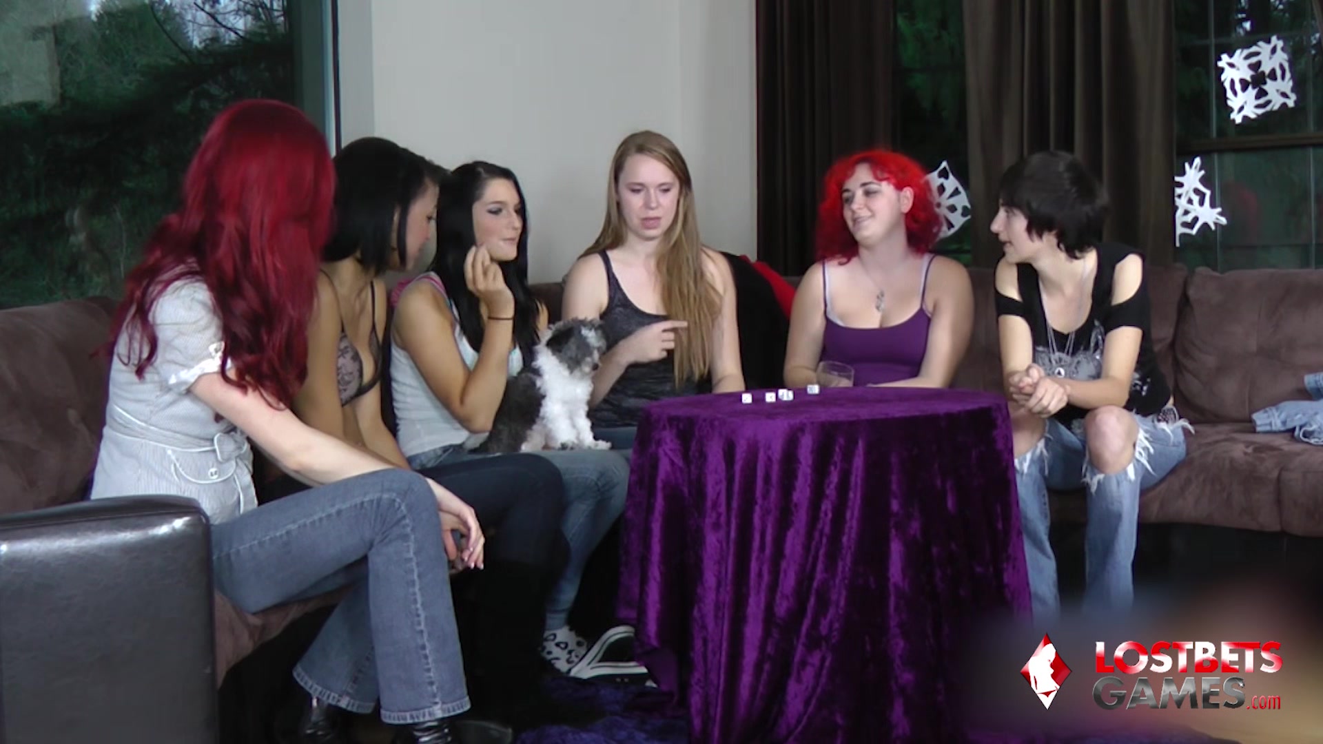 Kandie, Kamora, Sassy, Mary, Ariel, and Isis Get wild in a game of Strip Estonian Roulette