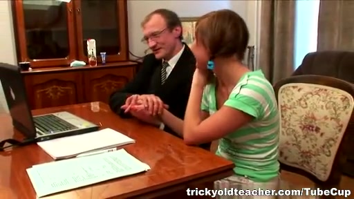 Sexy rides her teacher's fuck stick for an A