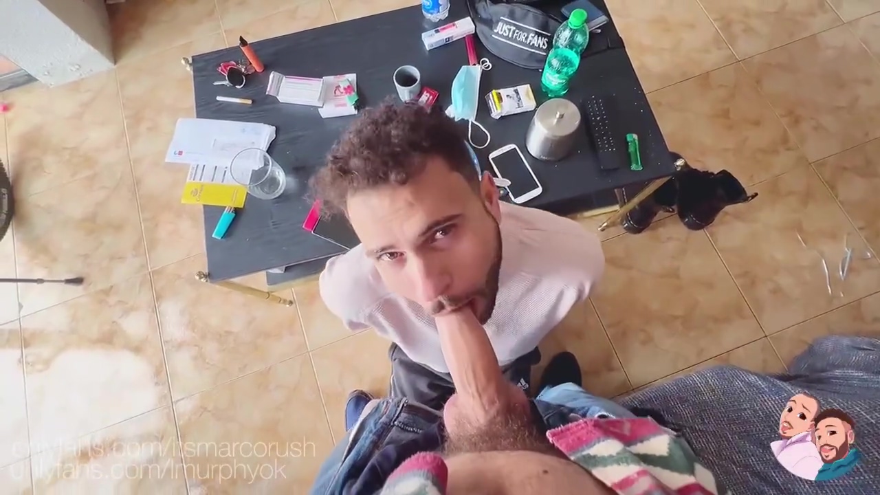 He Gets Horny While His Stepbrother Plays His Cock Gets Hard And He Gives Him A Blowjob