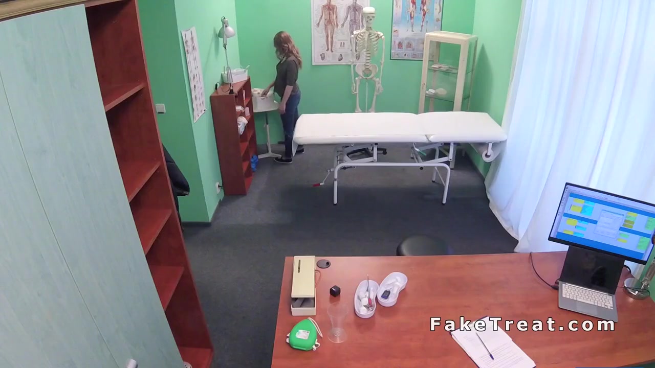 Petite Brunette Sucks And Fucks Doctor