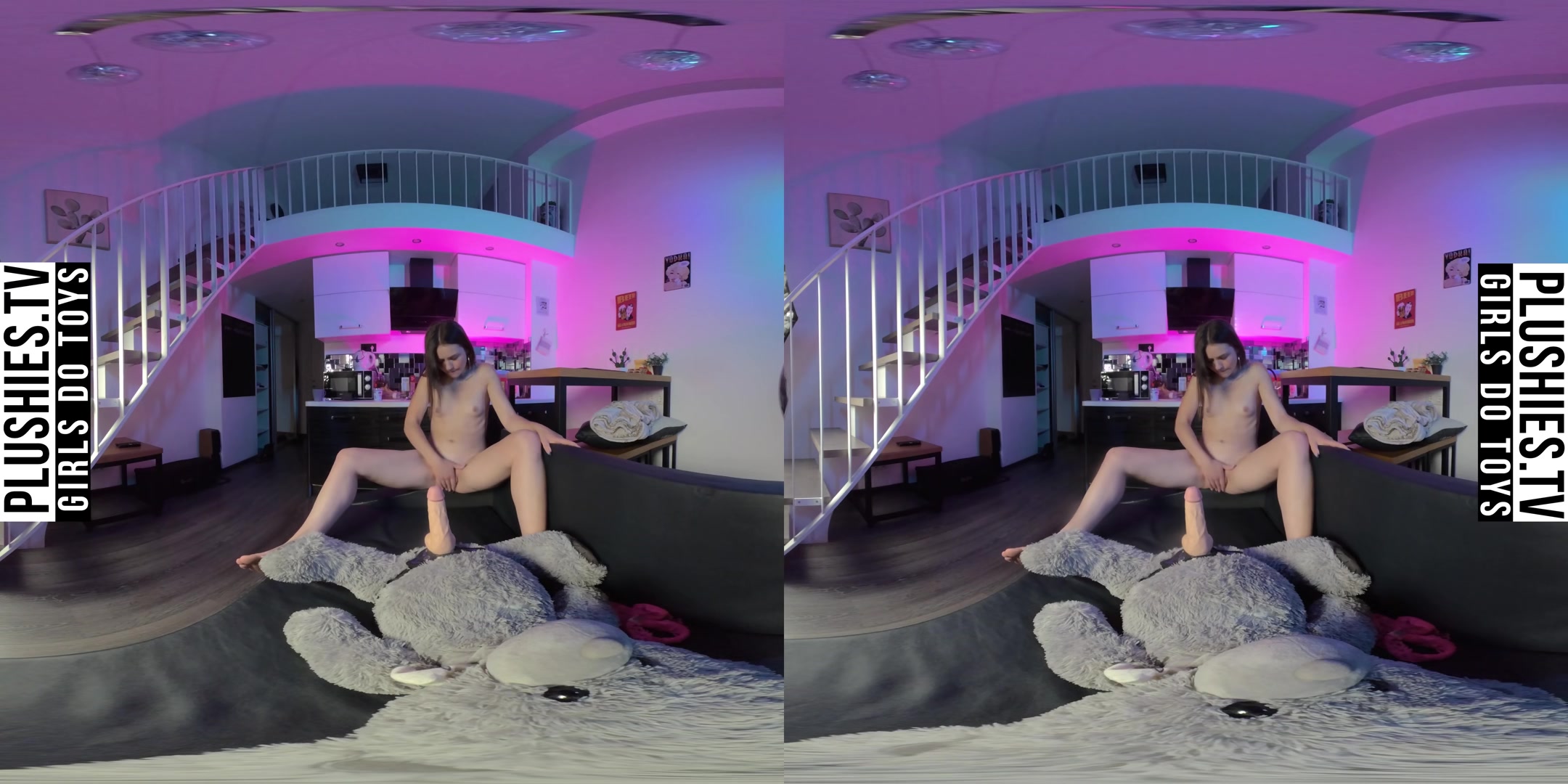 Euphoria - Strapon Sex In The Kitchen With Teddy Bear - PlushiesVR