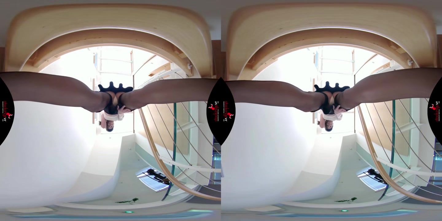 The View Under Leanne's Skirt - StockingsVR