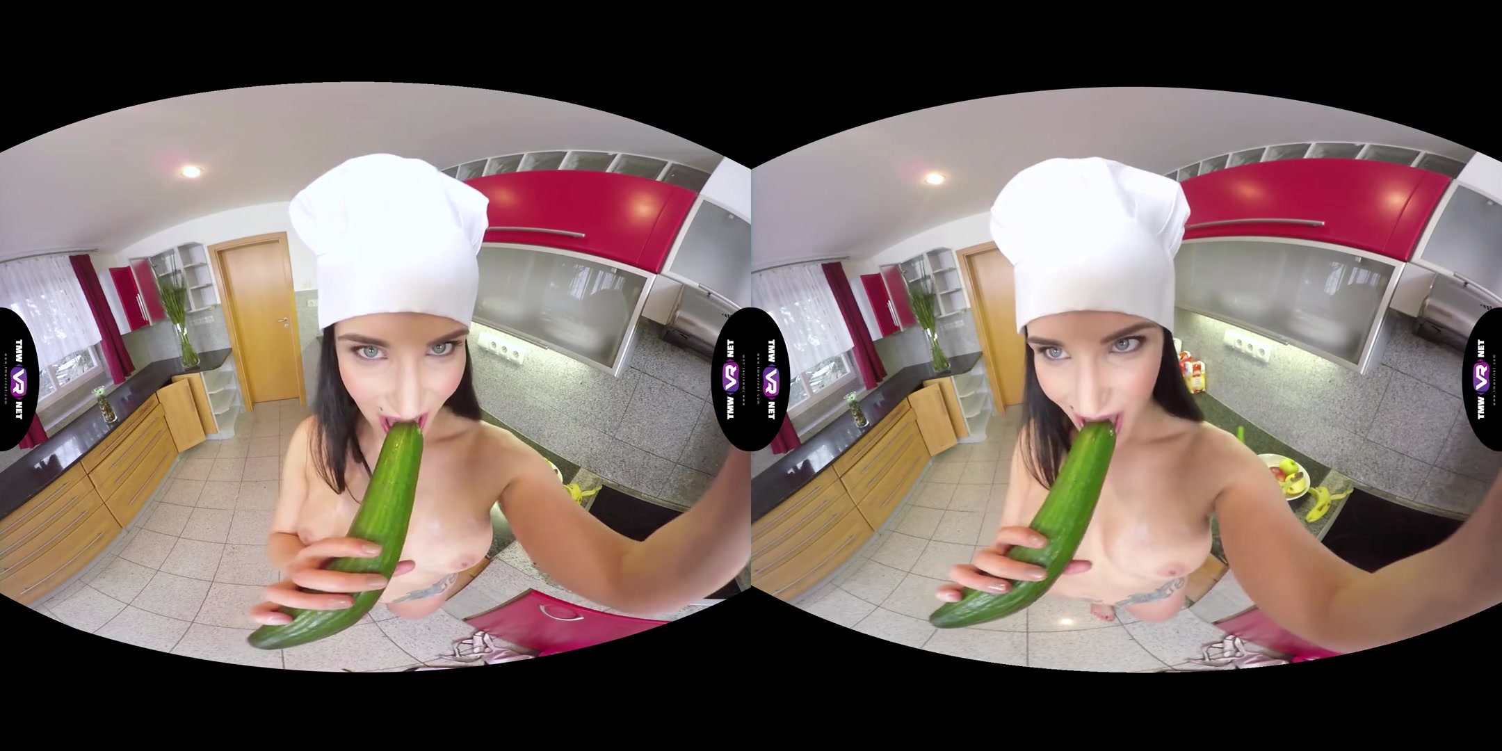Lucia Denvile in Babe Plays With Cucumber - TmwVRNet