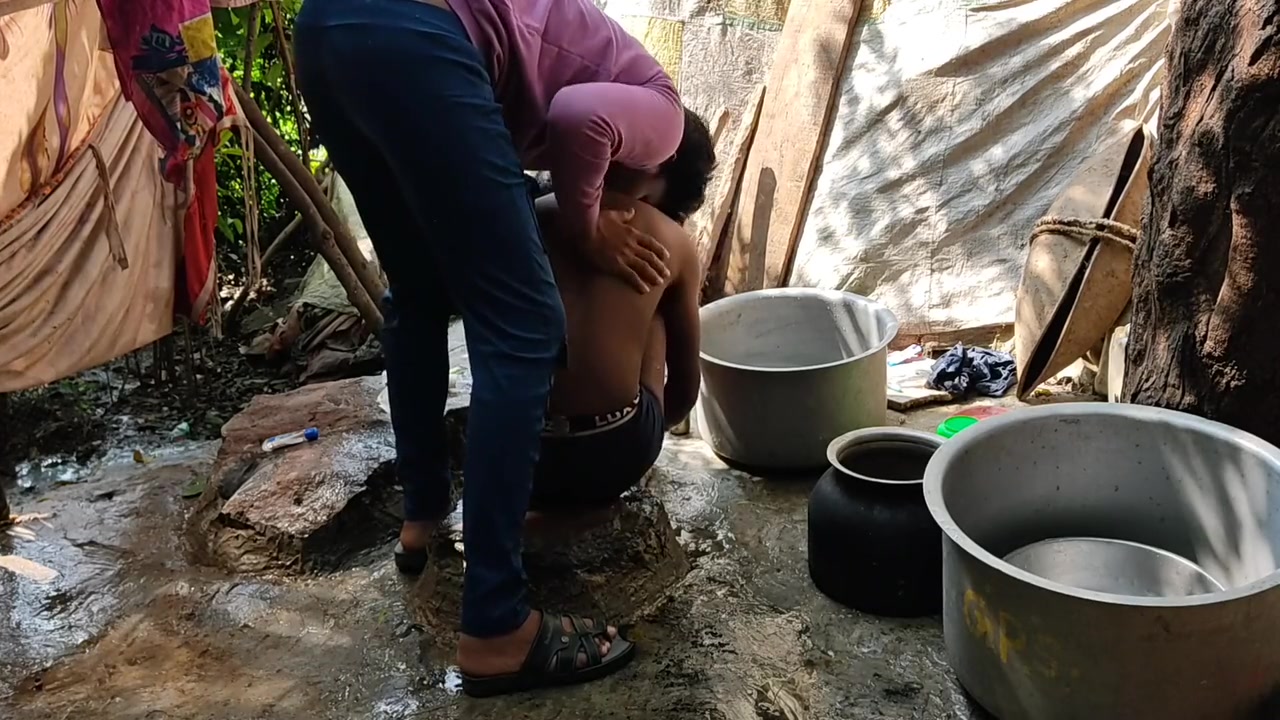 Two College Boys Are Parking Their Car And Taking Bath In Cold Water In The Village - Indian Gay Movies In Hindi With Gay Boy