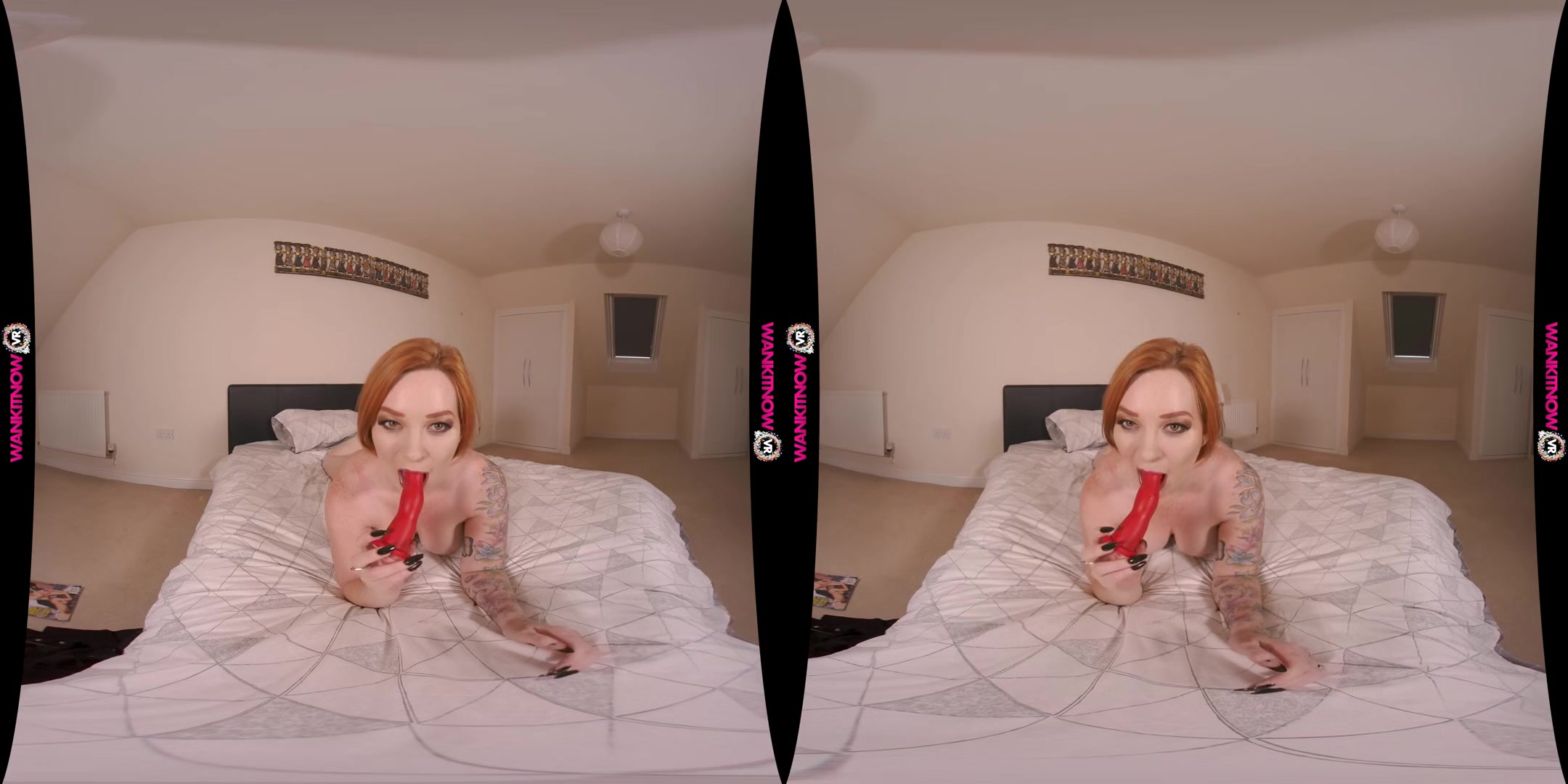 Bored & Horny - Big Tits British Redhead with Short Hair Stripping