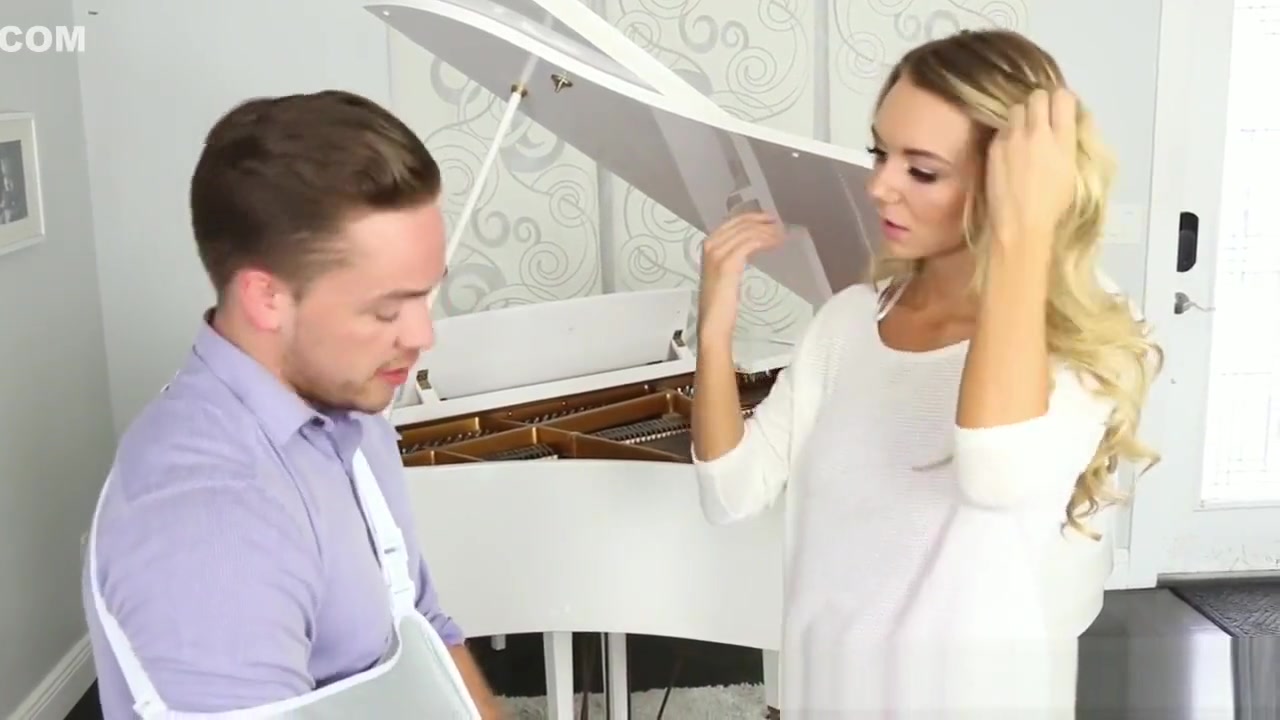 Busty babysitter railed