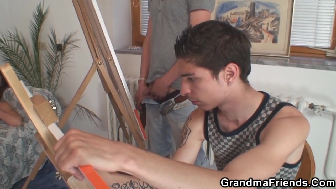 Old Grandma Getting Used By Two teen 18+ Boys