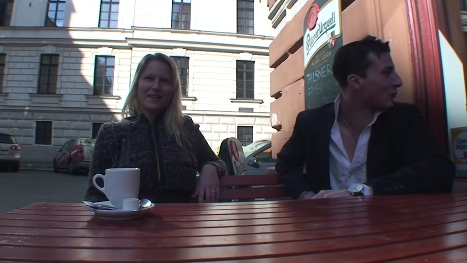 Janet Haven in outside porn vid with a slutty chick and a big guy