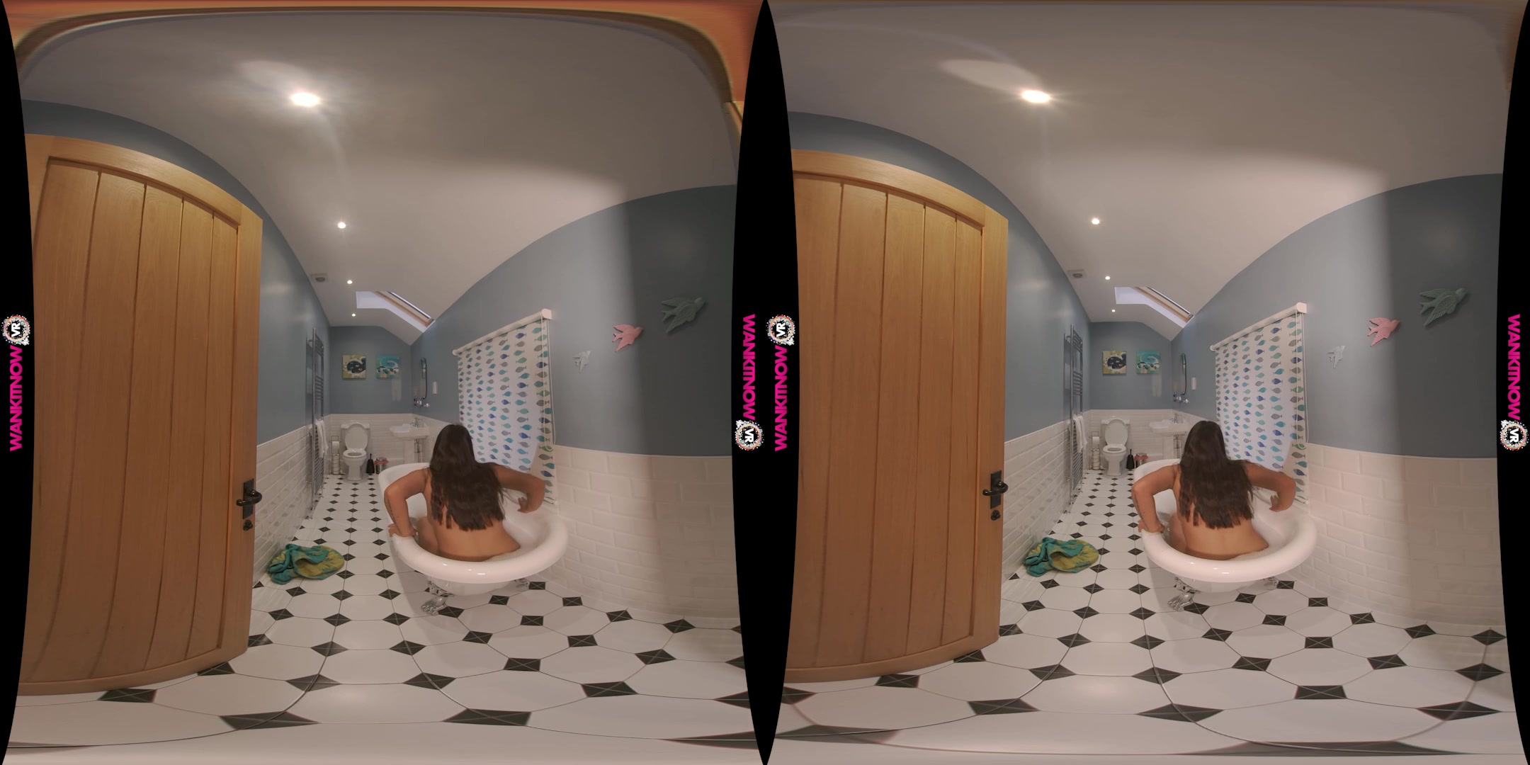 Bath Time Boner featuring Rogue - WankitNowVR