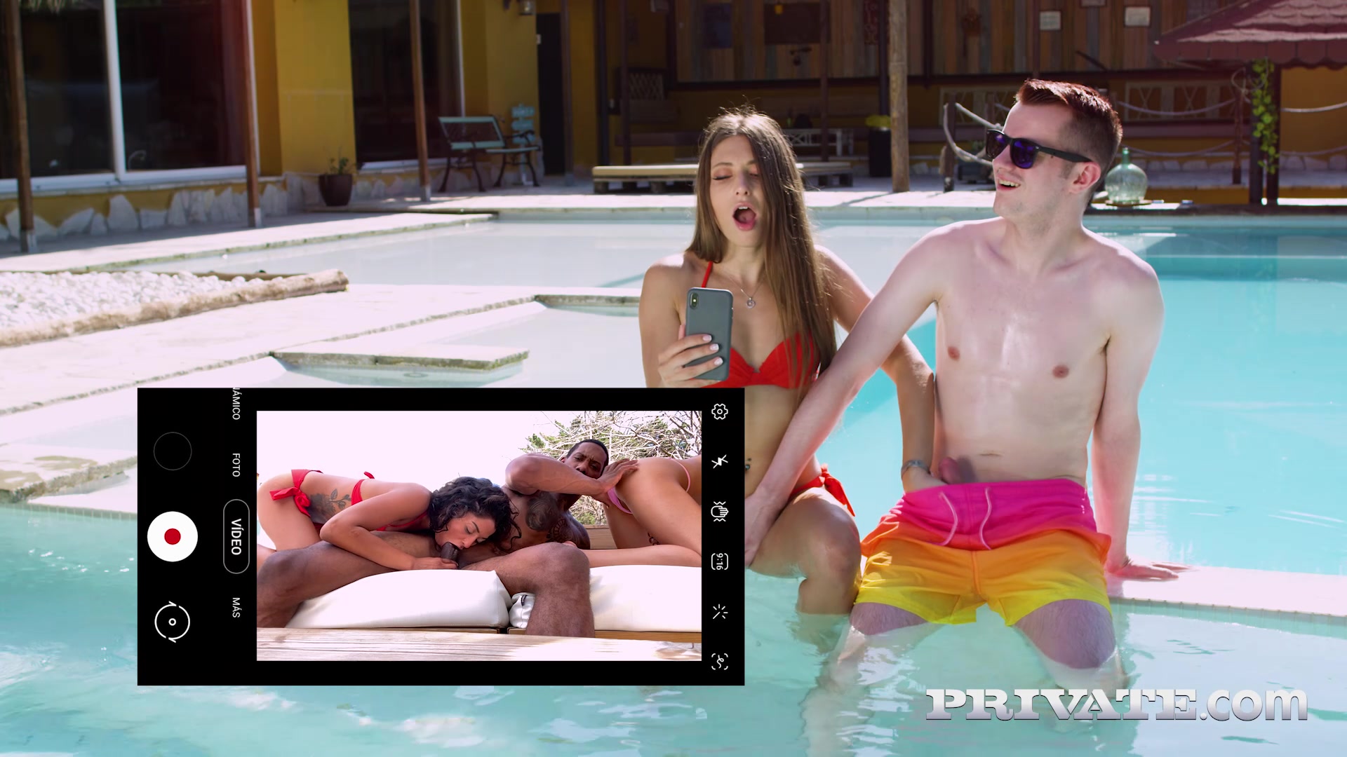 Scarlett and Anya Krey, Horny teens 18+ Enjoy Interracial Threesome