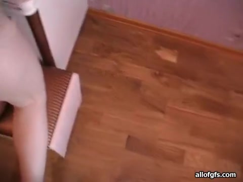 Brunette babe doggy style fucked and cum covered