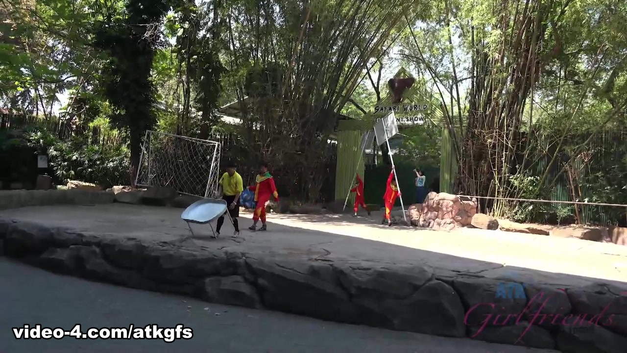 Jamie Marleigh in Jamie Gets To Meet Giraffes Face To Face To Feed Them - ATKGirlfriends