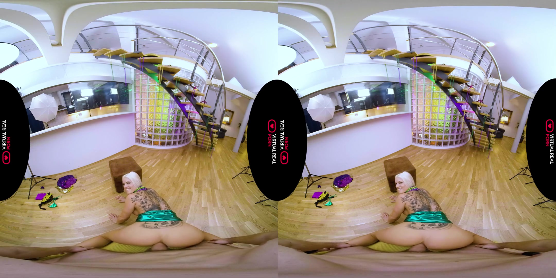 Mardi Gras Photoshoot - Big Tits Blonde Pornstar Anal POV VR