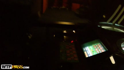 Hot gal drilled in the empty bar