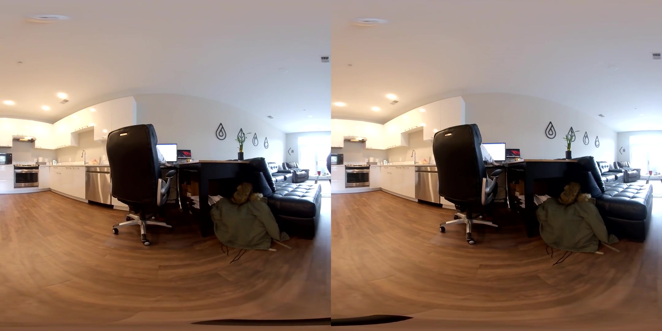 Office - Solo Model Nylons Striptease - SexLikeReal