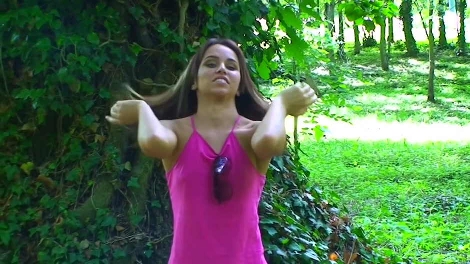 Horny cutie has real sex while in a public street