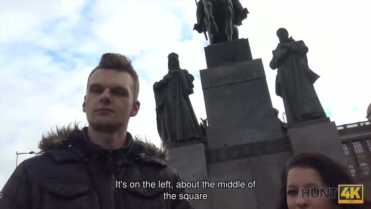 HUNT4K. Hunter finds greedy whore Jocelyne Z on Vaclavs square in Prague