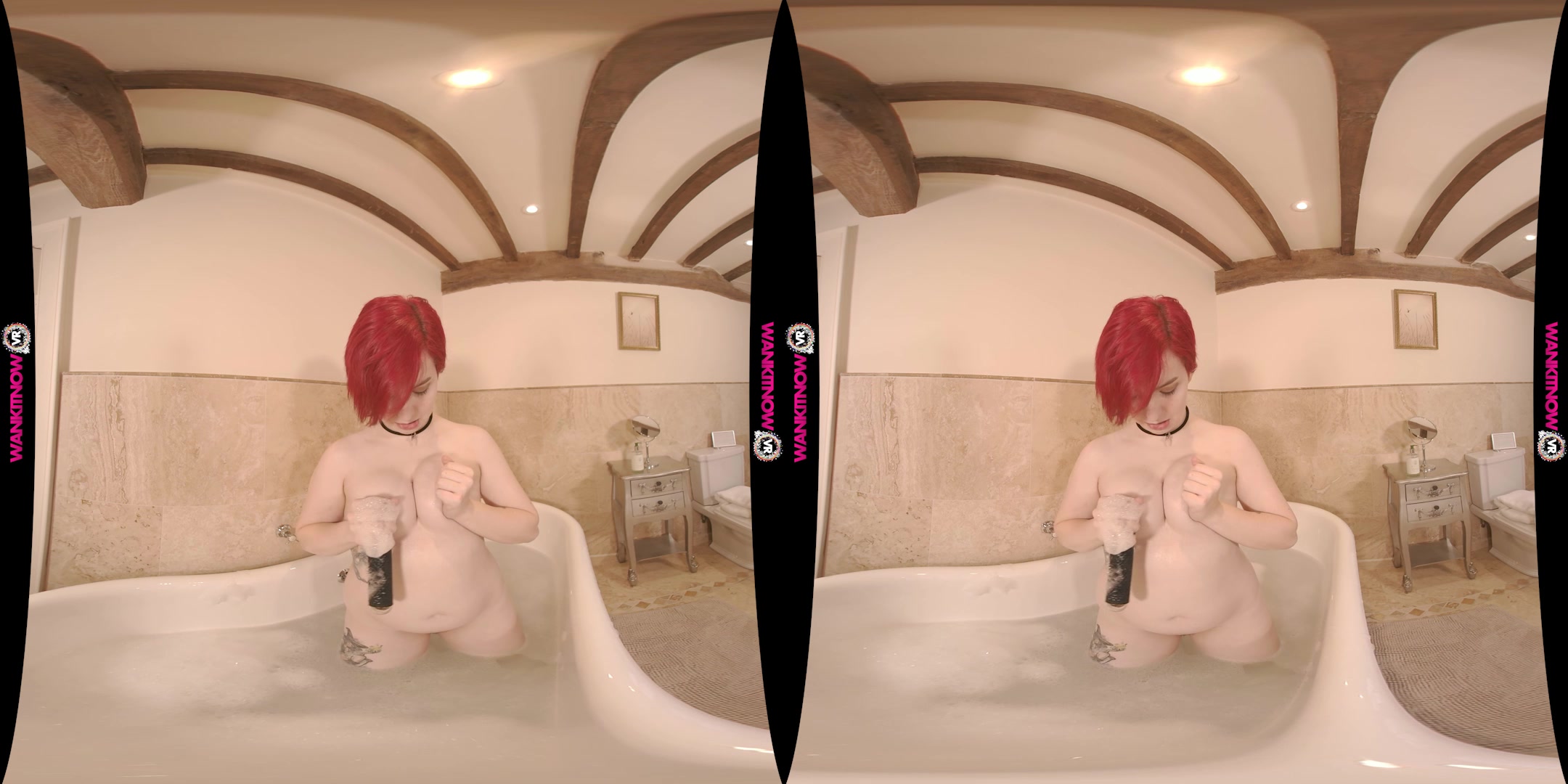 Bath time Submissive featuring Olivia Kinks - WankitNowVR